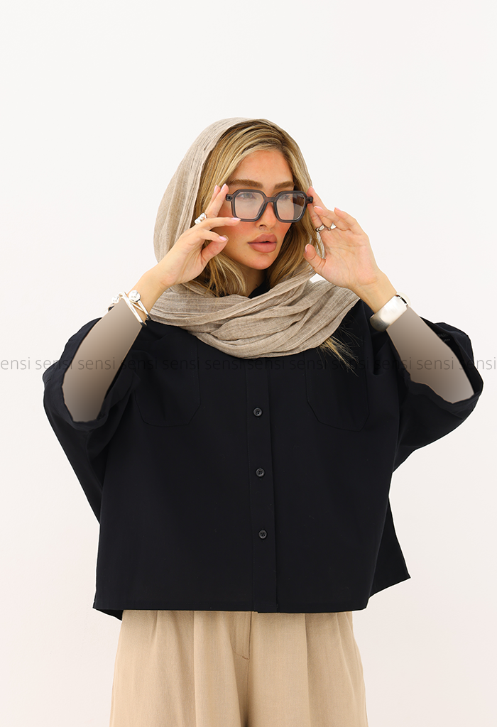 شومیز لینن اورشرت کد1006379